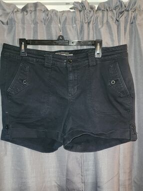 torrid Black Roll-Cuff Bermuda Shorts